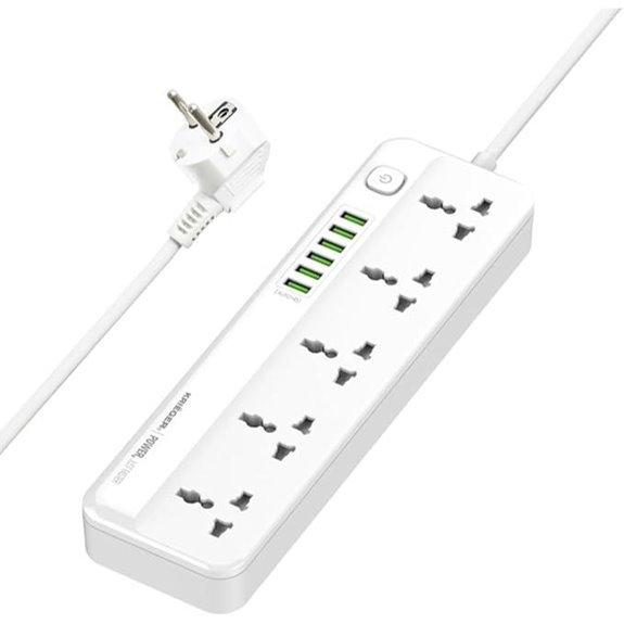 K KRIËGER 5-Outlet Surge Protector with USB Ports
