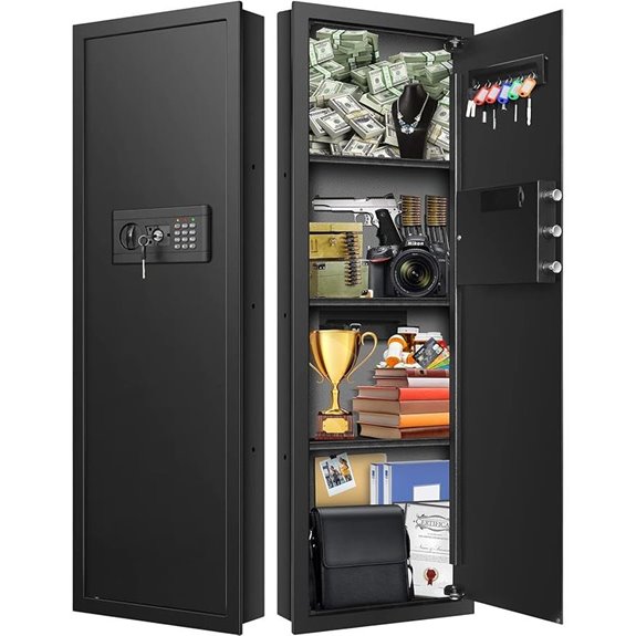 Flush Wall Safe with Digital Keypad and Removable Shelf