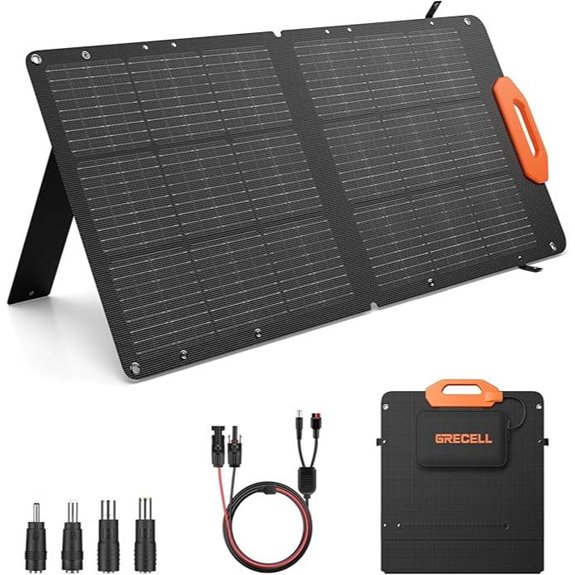 GRECELL 100W Foldable Solar Panel with Fast Charger