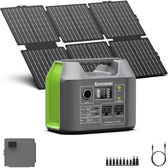 Portable Solar Generator with Foldable Solar Panel