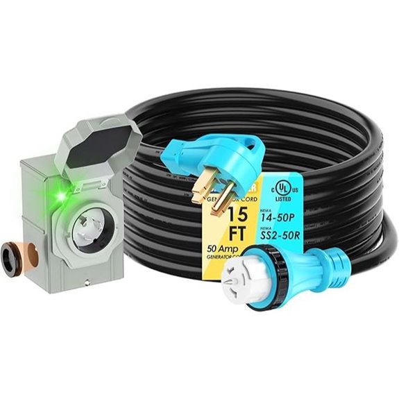 Generator Power Cord & Inlet Box Combo Kit
