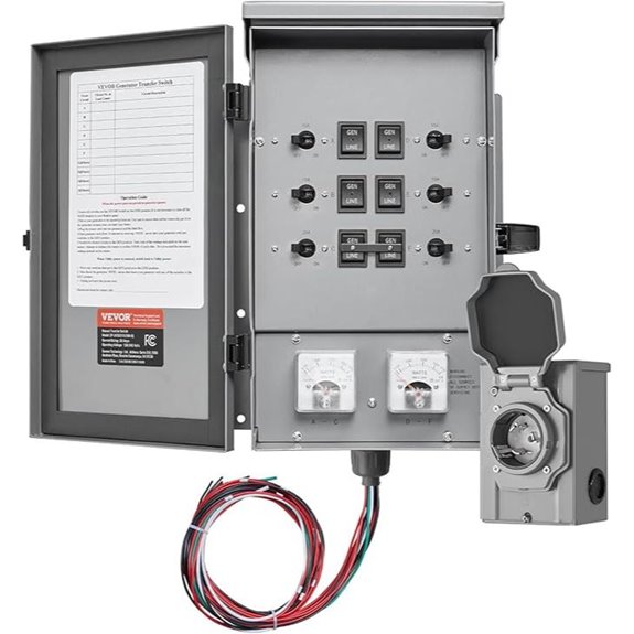 VEVOR 30-Amp Generator Transfer Kit with Watt Meter