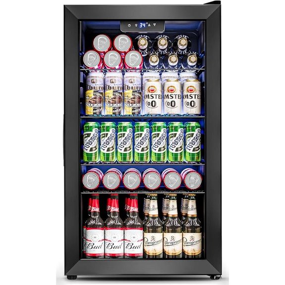 Mini Fridge with Glass Door 126 Can Capacity