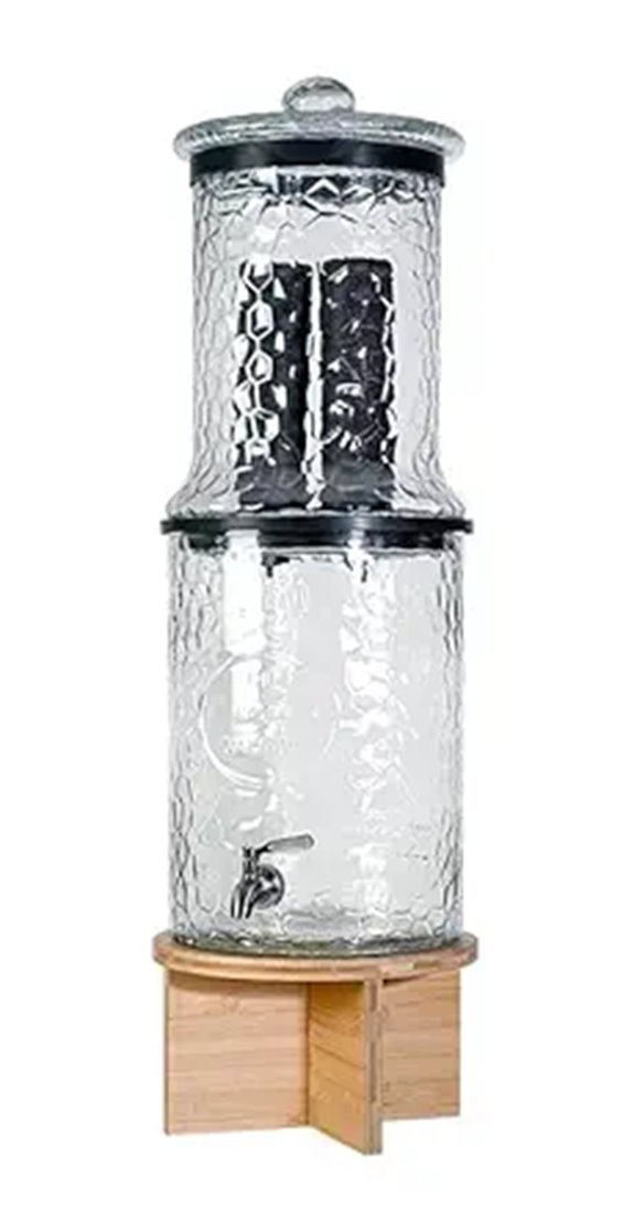 All-Glass Gravity Water Purifier with Carbon Filters