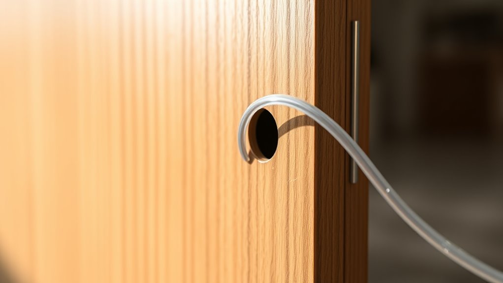 guide cable carefully through pathway