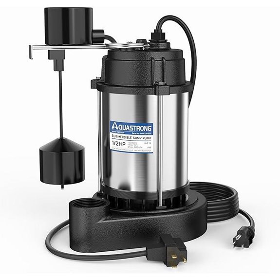 AQUASTRONG 1/2 HP Submersible Sump Pump