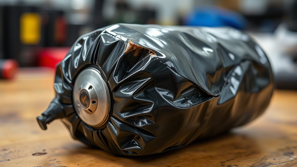 handle damaged battery safely