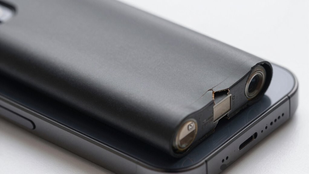 handle swollen battery safely
