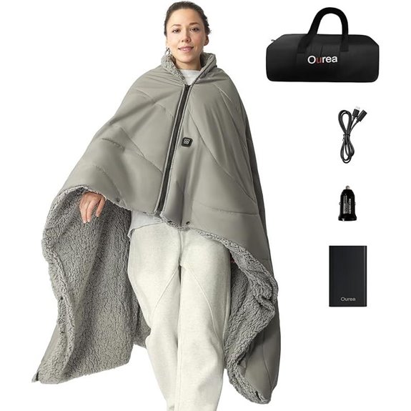Ourea 12V Heated Blanket with Power Bank