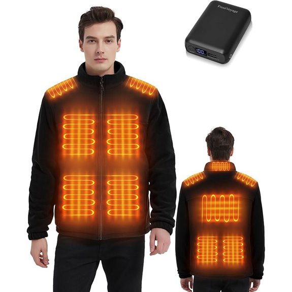 Heated Fleece Jacket with 18400mAh Battery 10 Zones