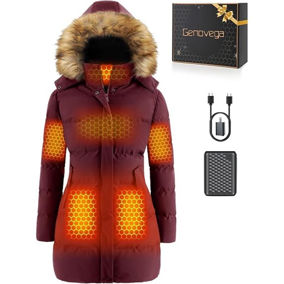 Graphene Women Heated Jacket 12V Fast Charge 18400mAh Large Capacity
