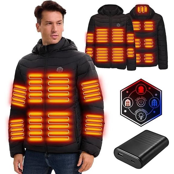 Heated Men’s Jacket with Battery 15 Zones