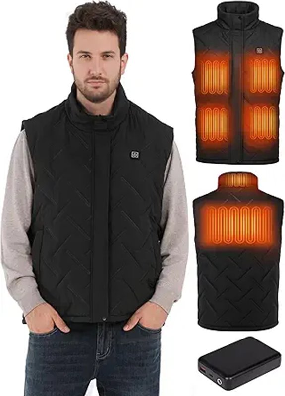 Heated Men’s Vest with Rechargeable 12V Battery