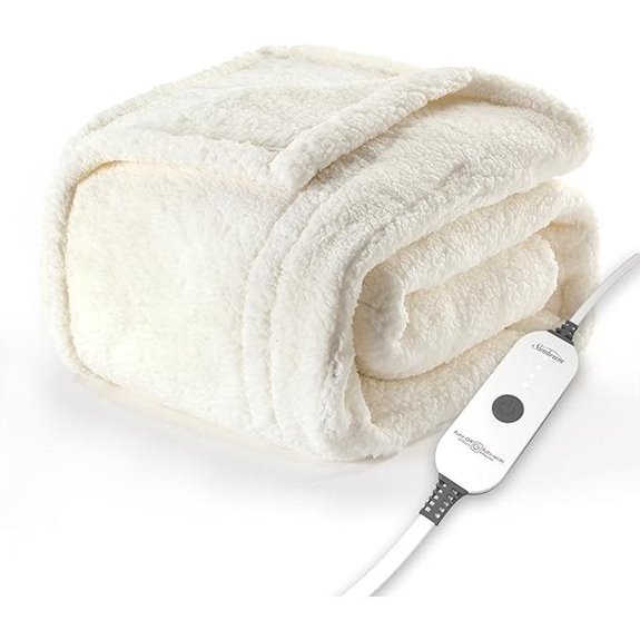 Sunbeam Sherpa Heated Throw Blanket with Auto Shut-Off