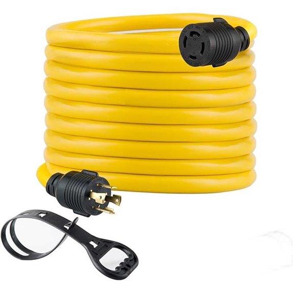 Heavy Duty Generator Power Cord 25FT L14-30P/R Yellow