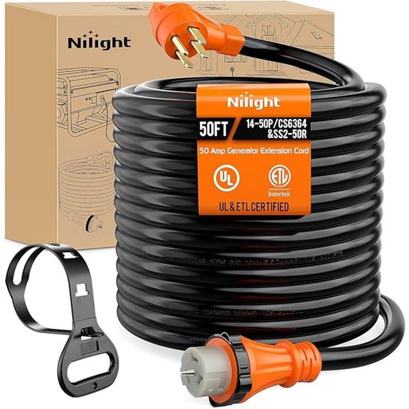 Nilight 50Ft Generator Extension Cord Heavy Duty 50A