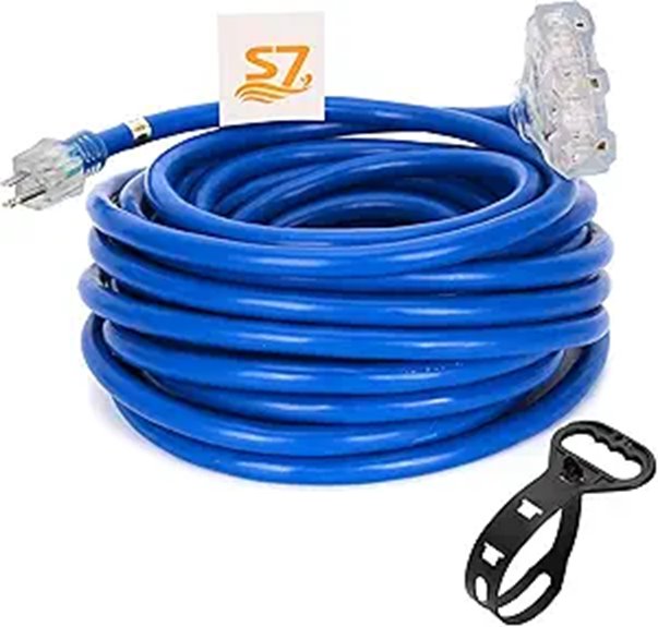 50ft Heavy Duty 3-Outlet Extension Cord