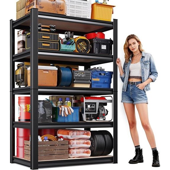 Heavy Duty 5-Tier Garage Storage Shelving Unit