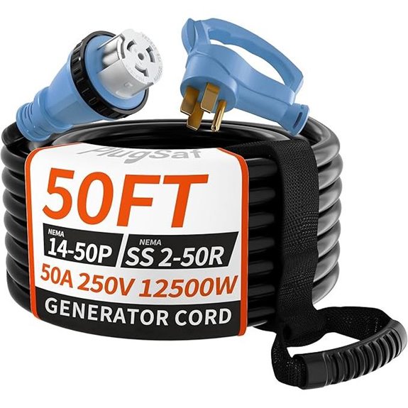 50 Amp RV Extension Cord with Twist Lock