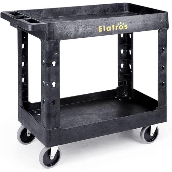 ELAFROS Heavy Duty Utility Cart with Shelves