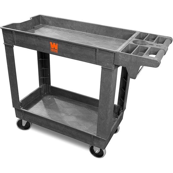 WEN 73009 500-Pound Capacity 40 by 17-Inch Two-Shelf Service Utility Cart