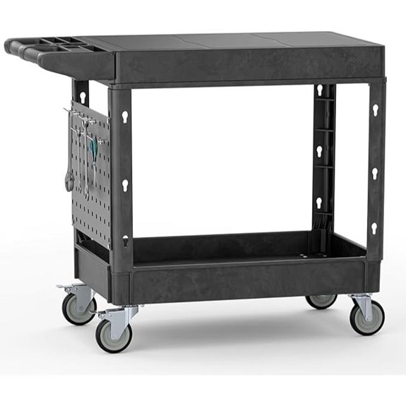 Heavy Duty Utility Service Cart with Swivel Wheels