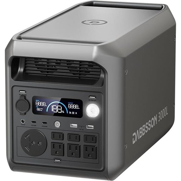 DABBSSON 3072Wh Portable Power Station 3000W AC