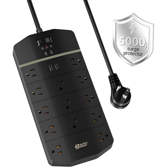 Superdanny 5000J Surge Protector with USB & Outlets