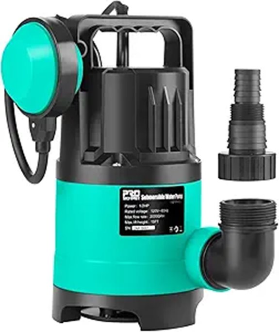 Prostormer 2000GPH Submersible Water Pump with Float