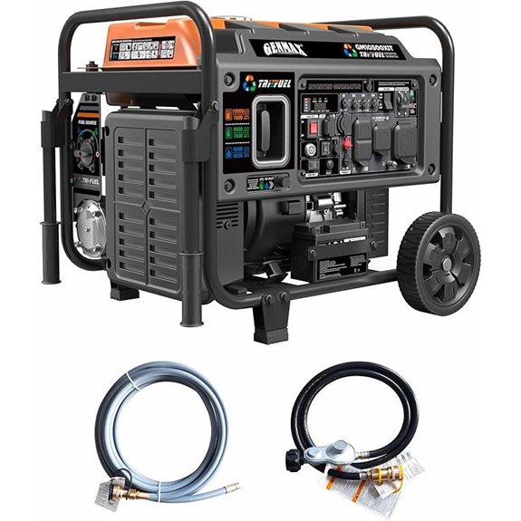 GENMAX 10500W Tri-Fuel Inverter Generator with ATS