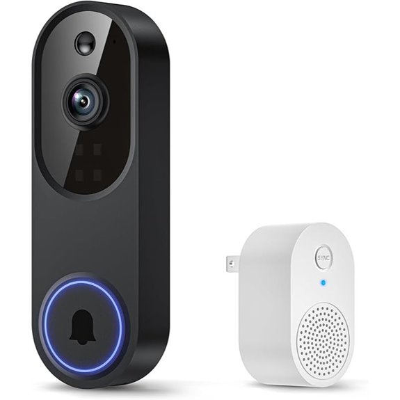 1080p Wireless Video Doorbell with AI Motion Detection