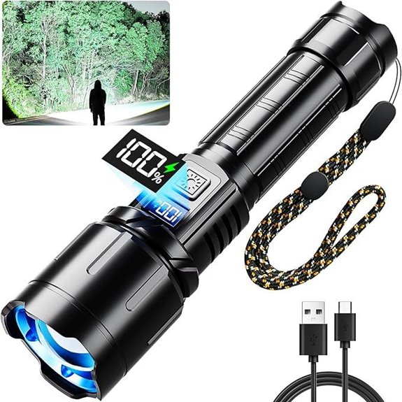 Rechargeable 99,000 Lumens LED Tactical Flashlight