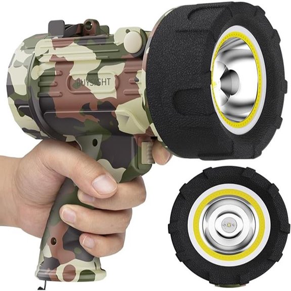 BUYSIGHT Rechargeable 1,000,000 Lumen Waterproof Spotlight