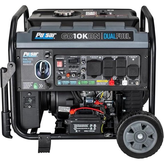 Pulsar 10500W Dual Fuel Portable Generator with Wheels