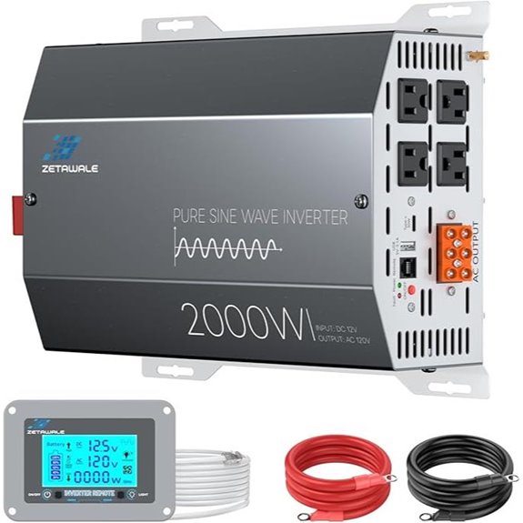 2000W Pure Sine Wave Inverter with LCD Remote