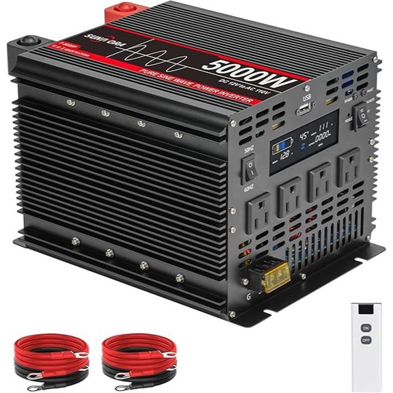 5000W Pure Sine Wave Power Inverter with LCD