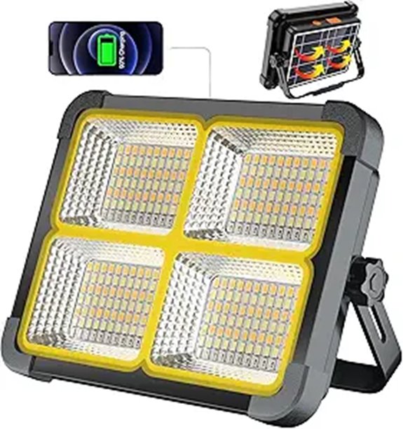 Rechargeable 100W Solar Work Light with 336 LEDs