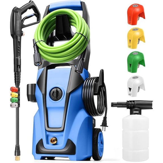Electric Pressure Washer 5000PSI with Nozzles & Hose