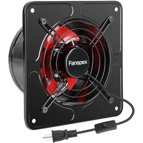 10 High Velocity Wall Mount Exhaust Fan