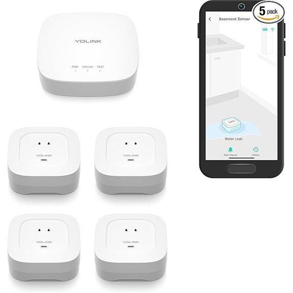YoLink Water Leak Starter Kit with Sensors and Alerts