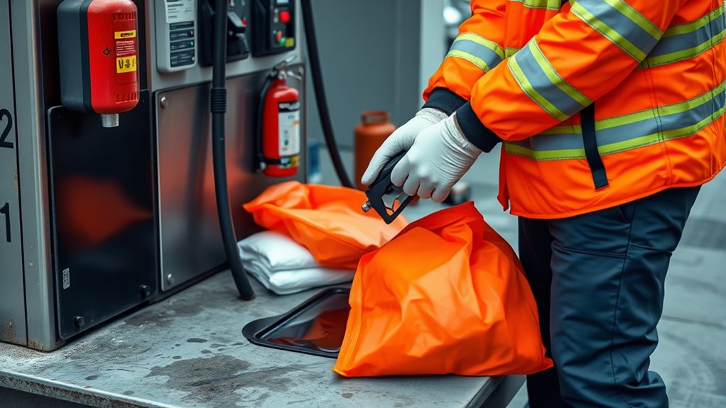 immediate spill cleanup procedures