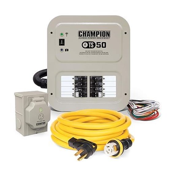 Champion 50-Amp Indoor Transfer Switch with Power Cord