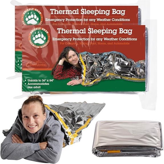 Emergency Thermal Mylar Sleeping Bag for Camping