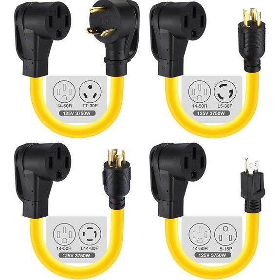 Kanayu RV Generator Adapter Cord Kit (4 pcs)