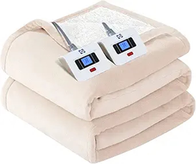 Sealy King Size Electric Flannel & Sherpa Blanket