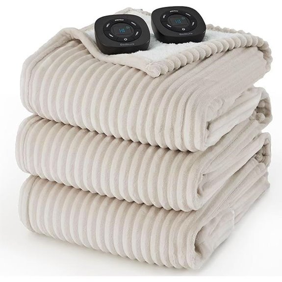 Bedsure King Size Electric Heated Blanket with Dual Controls