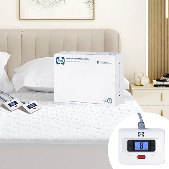 Sealy King Heated Mattress Pad with Dual Controls