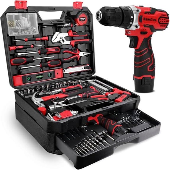 KingTool 276-Piece Cordless Tool Set with Drill
