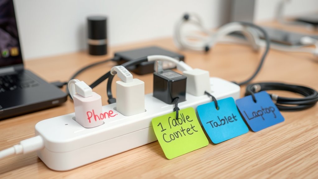 label cords clearly and consistently