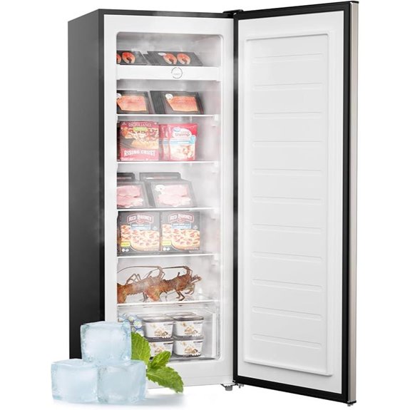 Upstreman 7.0 Cu.Ft Upright Freezer with Reversible Door